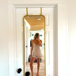 Blue Blush, floral romper. Size Medium